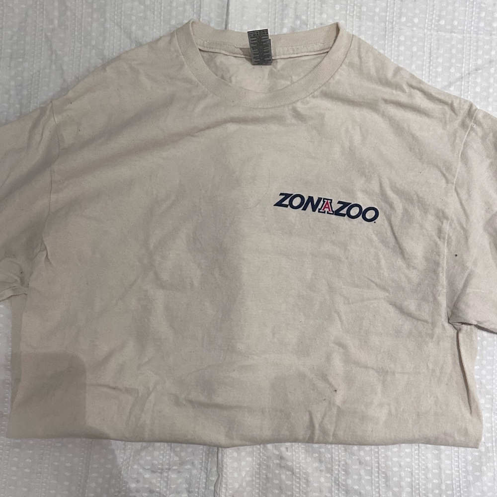 ZONAZOO Logo Tee in Light Beige - M - University of Arizona